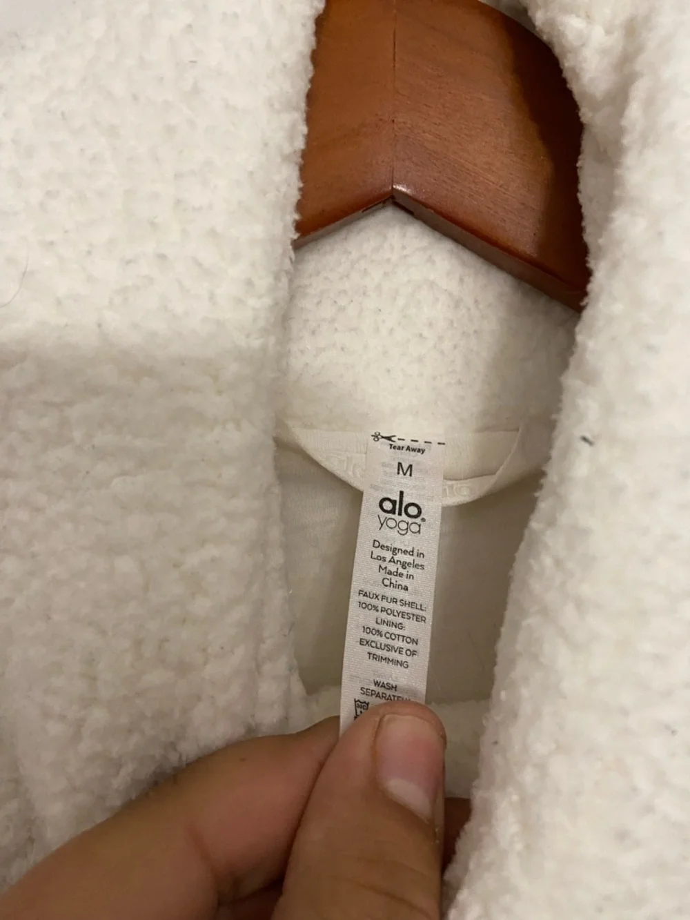 ALO Yoga Women's Ivory Teddy Jacket